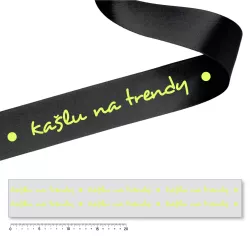 Nažehlovací proužek s cynickým nápisem Kašlu na trendy | Růžová, Zářivá žlutá