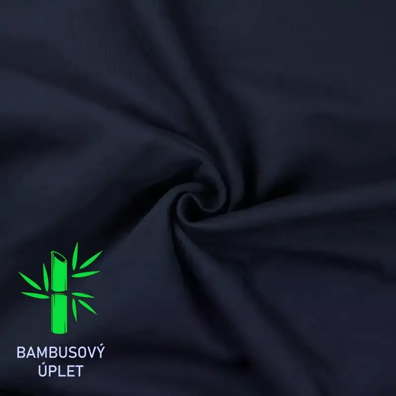 Tmavě modrý jednolícní úplet BAMBUS EU-úplety atest pro děti