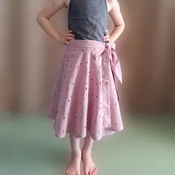 střih na dětskou zavinovací sukni