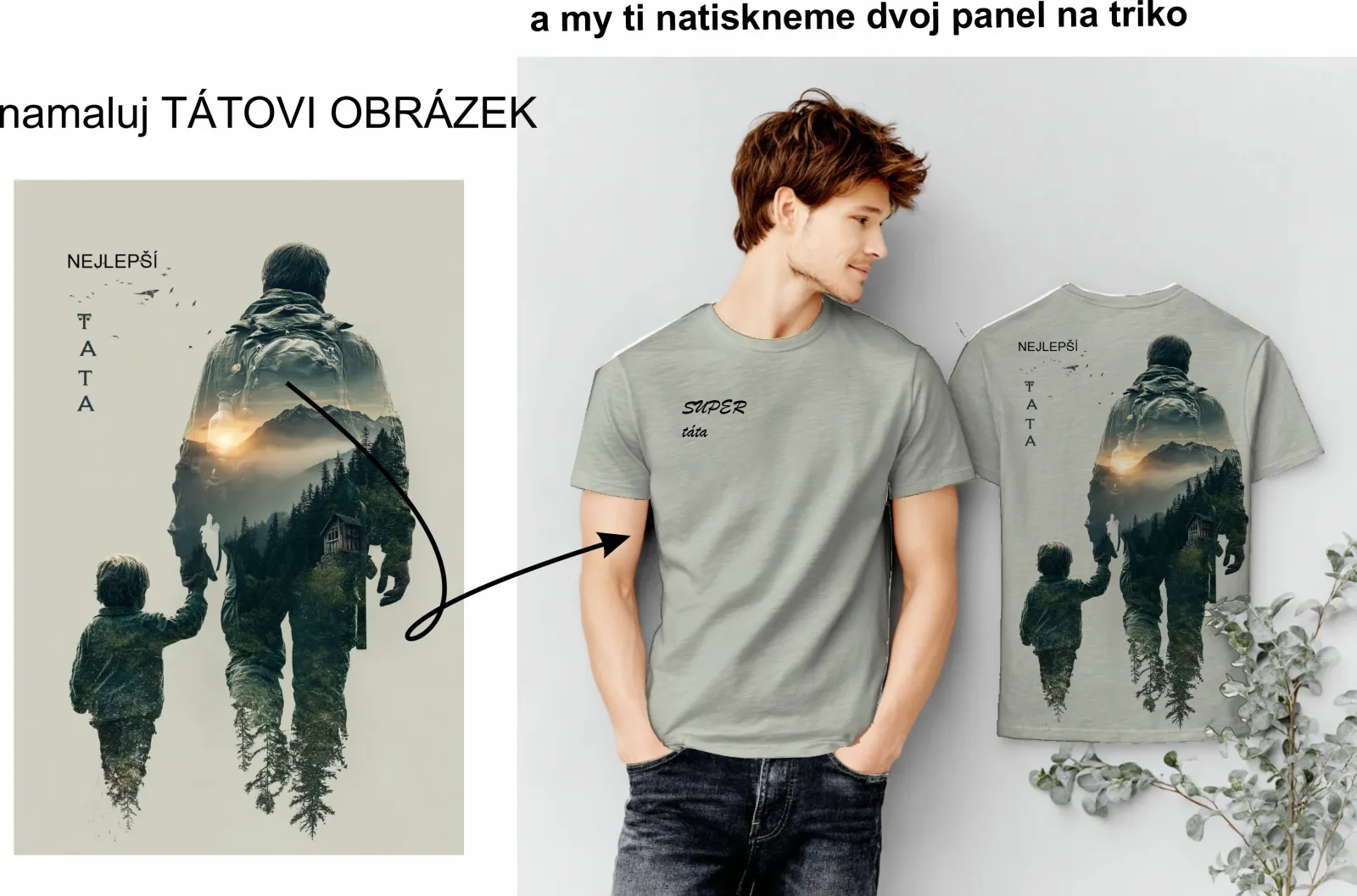 TÁTA triko mavaga design