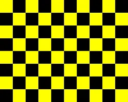 SAM2085C (Šachovnice kostky ŽLUTÁ+ČERNÁ - materiálové varianty)