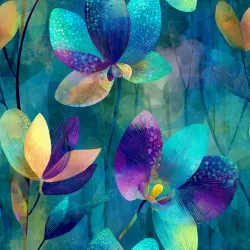 SAM2194 (Malované orchideje - materiálové varianty)
