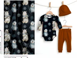 Látka s motivem tuňák a lední medvěd mavaga design Látka s motivem tuňák a lední medvěd mavaga design