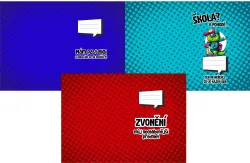  Panel na šití - látkový obal na sešit A4 s texty