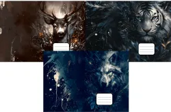  Panel na šití - látkový obal na sešit A4 zvířata