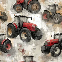 SAM2329 (Traktory červené- materiálové varianty           )