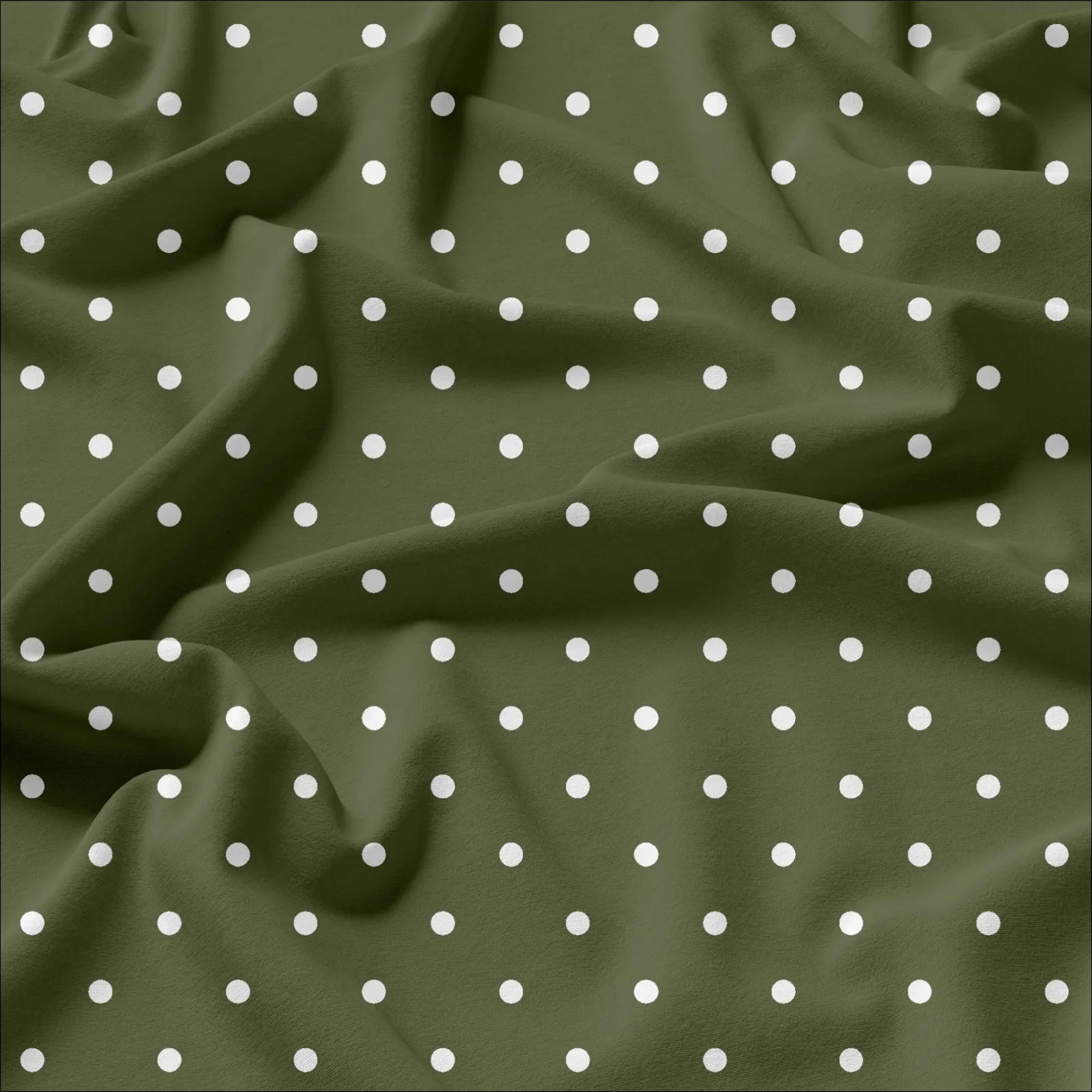 Bílý puntík 7mm Khaki - materiálové varianty mavaga design