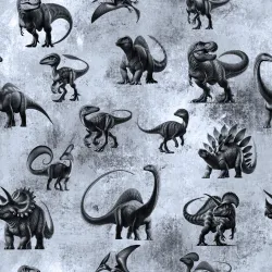 SAM2325C (Dinosauři černobílá -materiálové varianty)