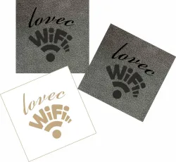 koženkový štítek | Lovec WIFI - tmavý, Lovec WIFI- světlý koženkový štítek | Lovec WIFI - tmavý, Lovec WIFI- světlý