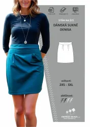 střih na dámskou sukni