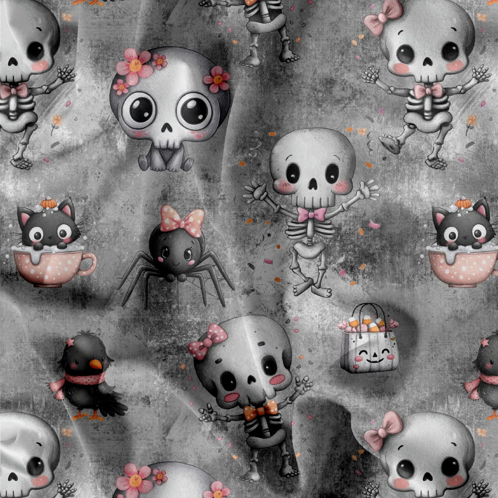 Látka na halloween - duchové mavaga design