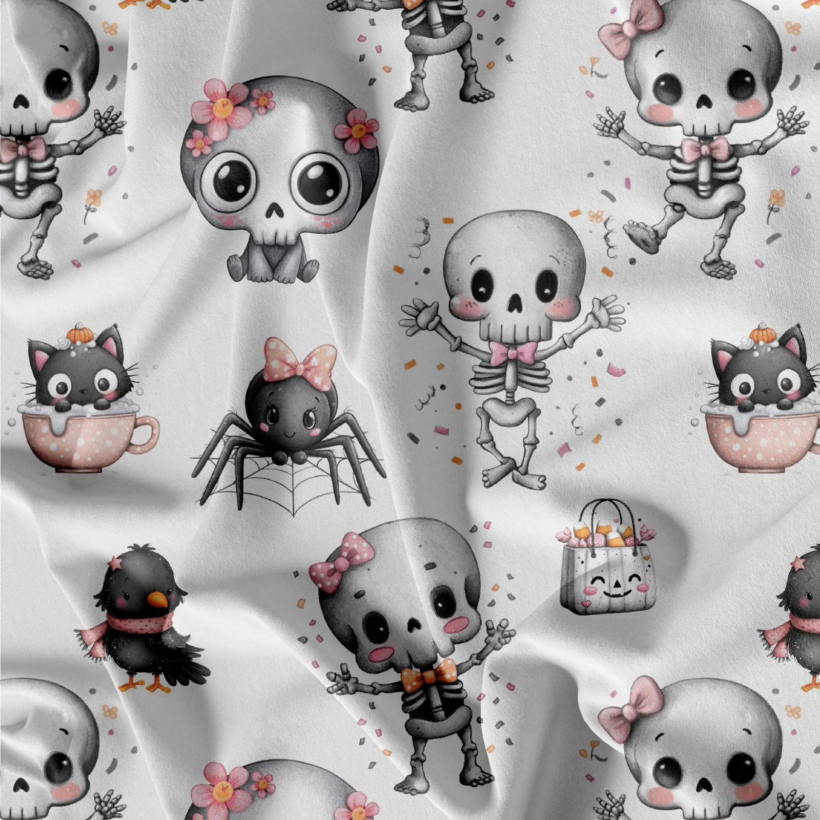 Látka na halloween - duchové mavaga design