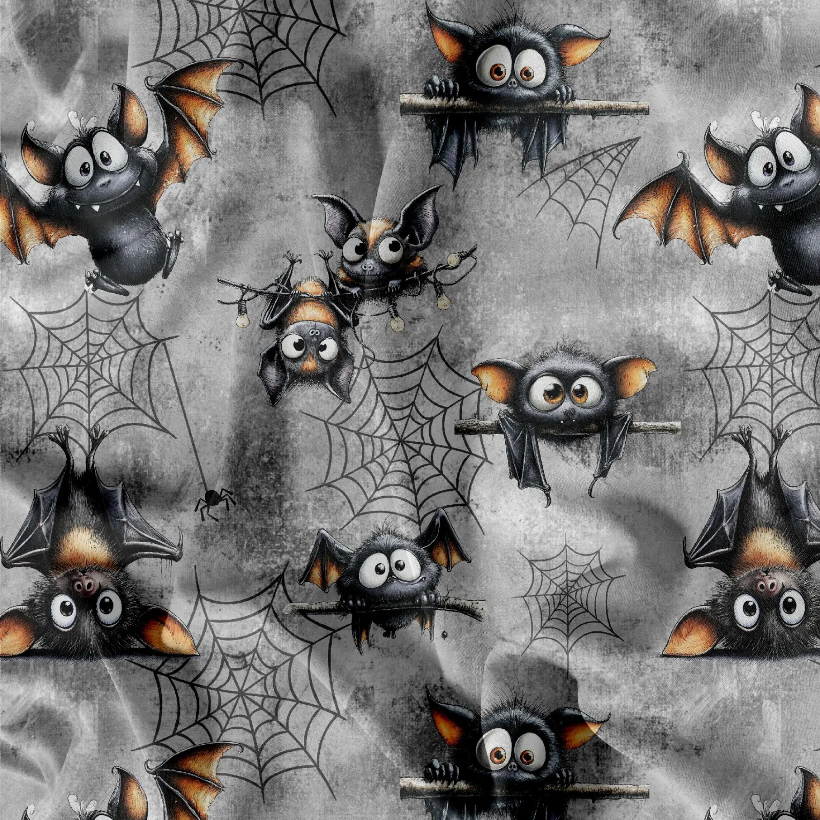 Látka na halloween - netopýři mavaga design